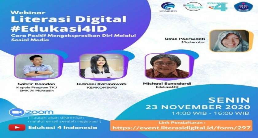 Kiat Sukses Bersosial Media Secara Positif Melalui Webinar Literasi Digital #EDUKASI4ID