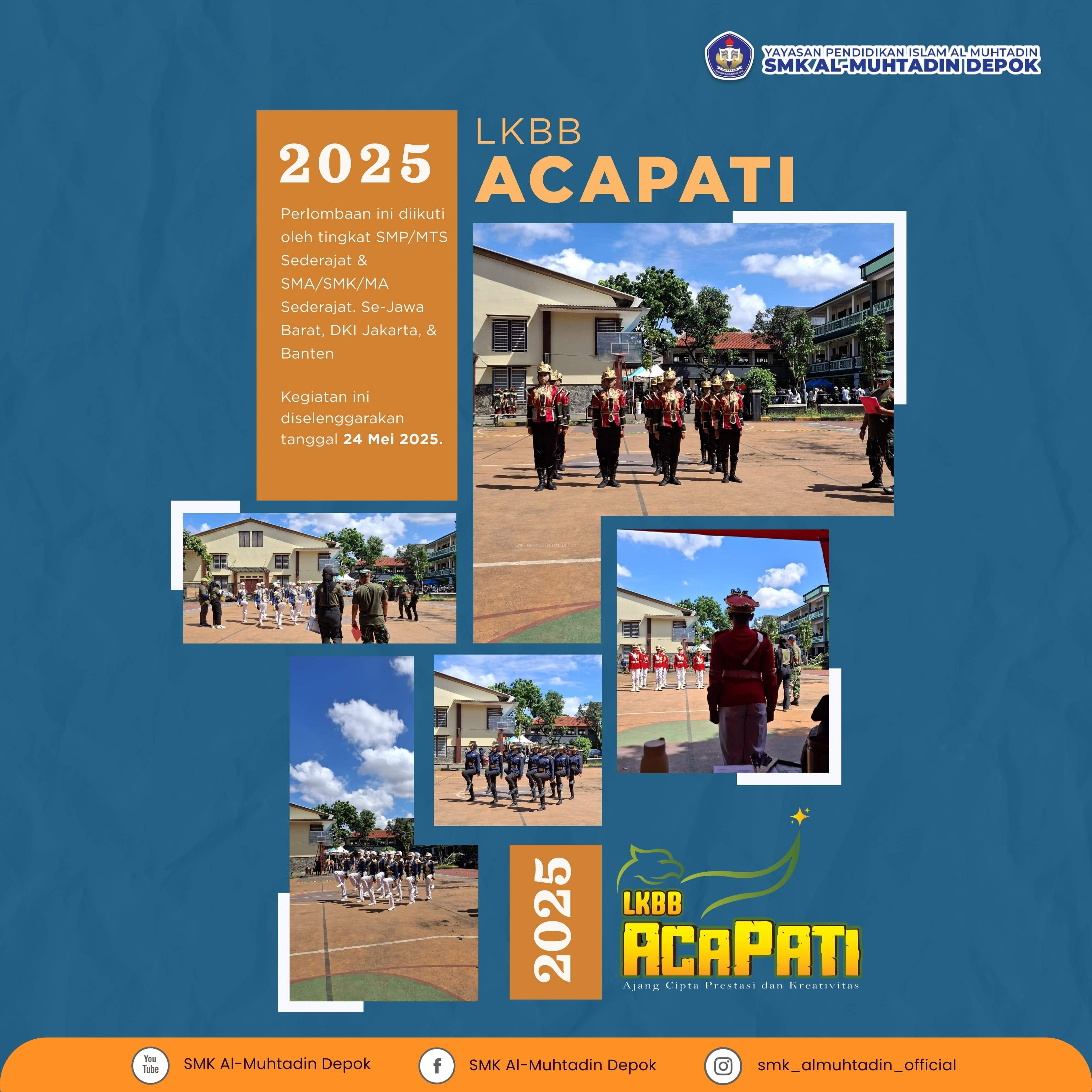 Kembali digelar yang ke-3 kalinya, LKBB ACAPATI Tahun 2025 diikuti oleh 60 peserta dari tingkat SMP dan SMA/K se Jawa Barat dan Banten 