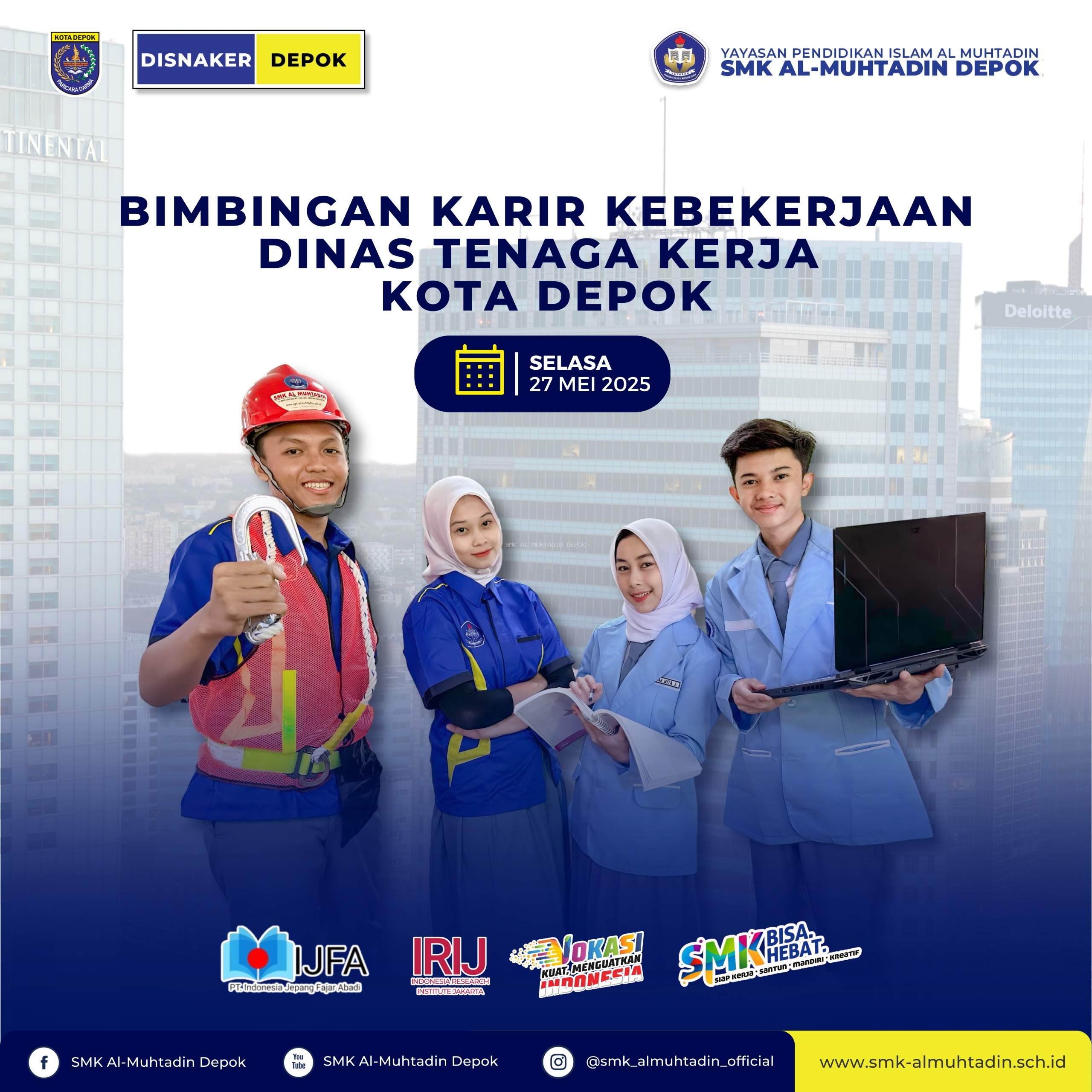 Pelaksanaan Bimbingan Karir Kebekerjaan bagi Lulusan SMK Al-Muhtadin Tahun 2025, Bersama Dinas Tenaga Kerja Kota Depok 